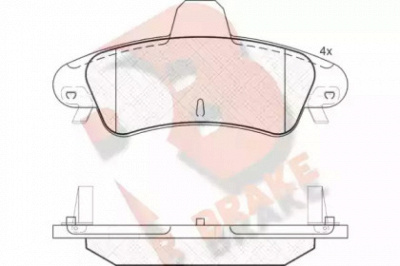 R BRAKE rb1735204 -  Комплект тормозных колодок, дисковый тормоз